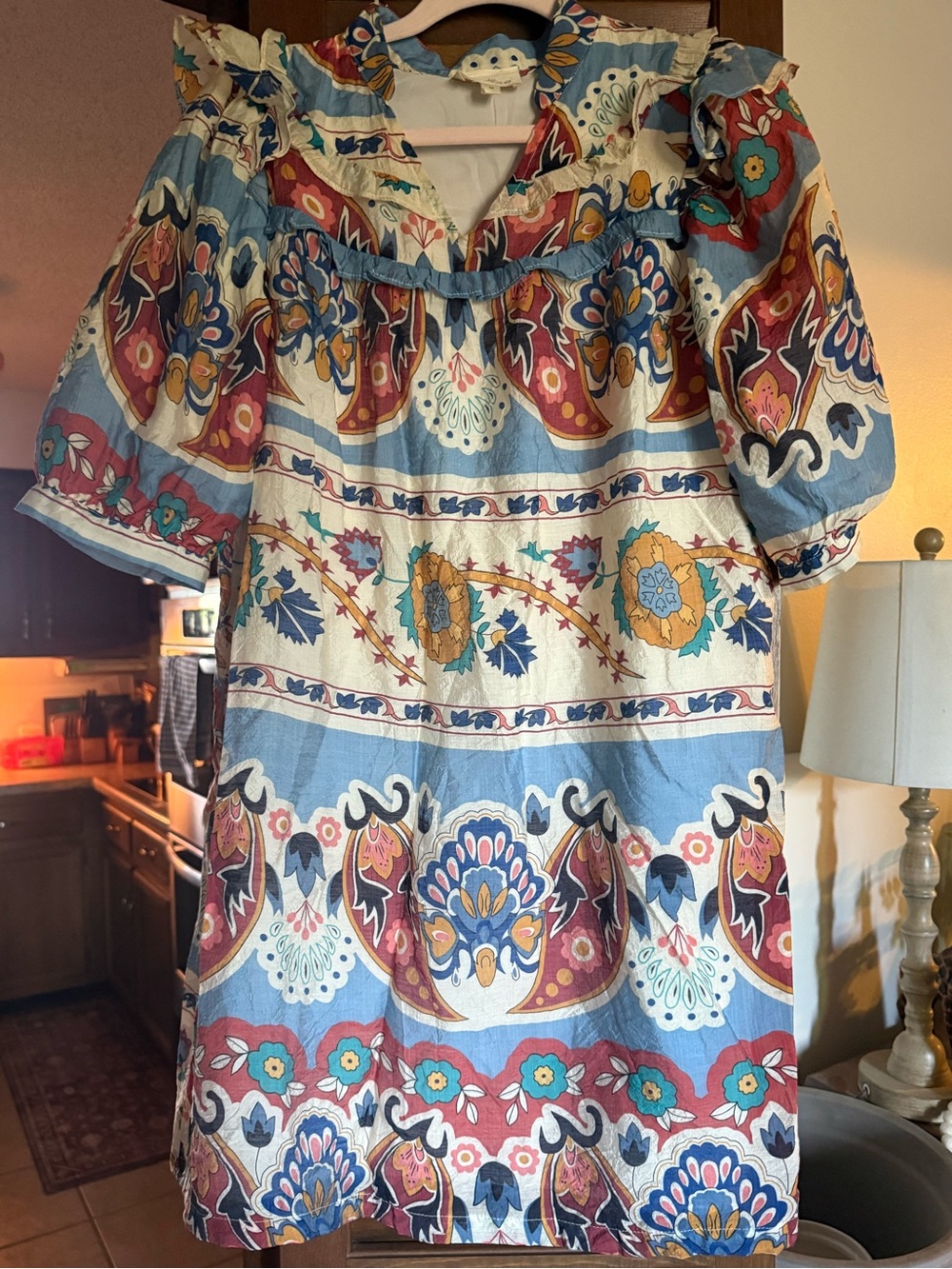 Umgee boho print dress size M EUC